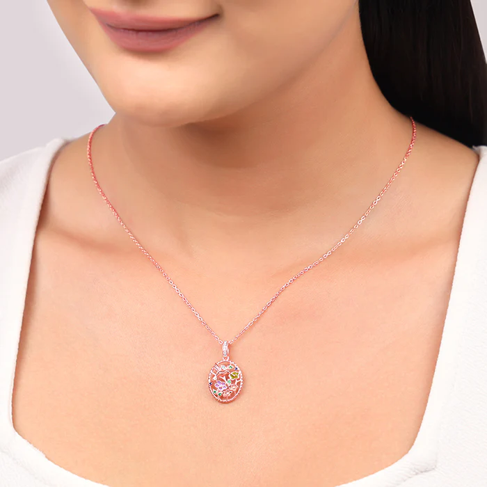 Rose Gold Love Of Nature Pendant With Link Chain - Image 3
