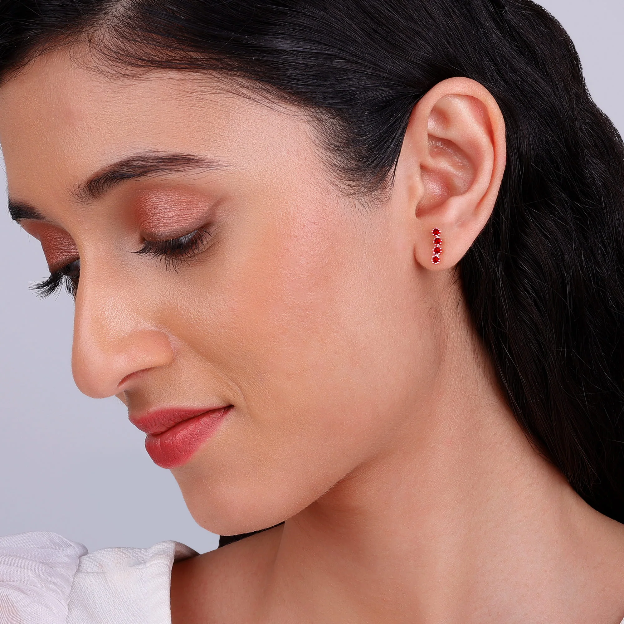 Rose Gold Love Quartet Earrings - Image 3