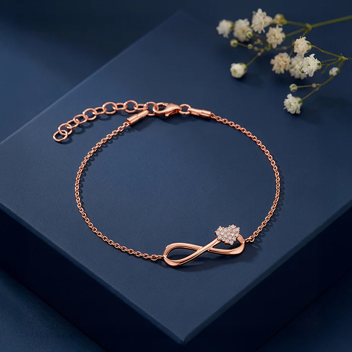 Rose Gold Love Slider Bracelet - Image 2
