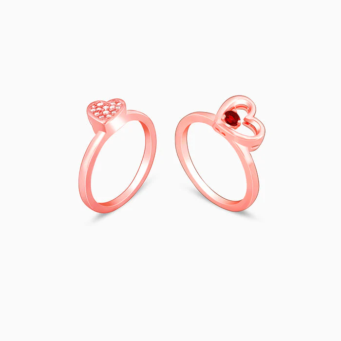 Rose Gold Lovie Dovie Stackable Rings - Image 4