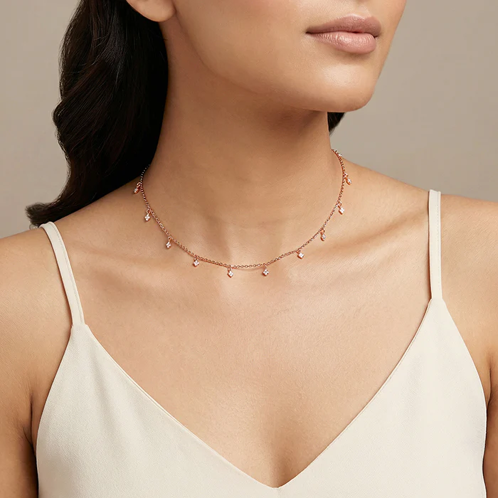 Rose Gold Lumina Charm Necklace - Image 3