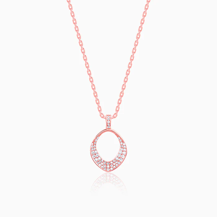 Rose Gold Lumina Pendant With Link Chain