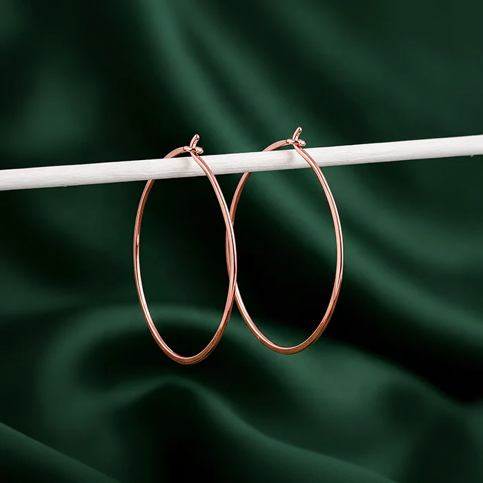 Rose Gold Magical Hoop Earrings - Image 2