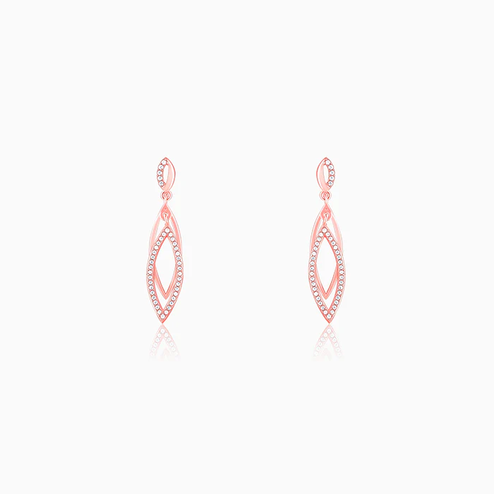 Rose Gold Majestic Marquise Danglers