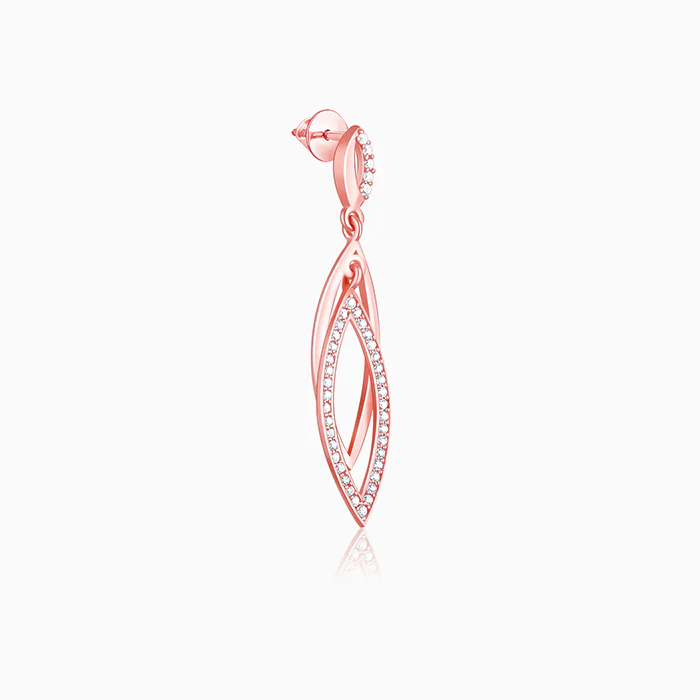 Rose Gold Majestic Marquise Danglers - Image 4