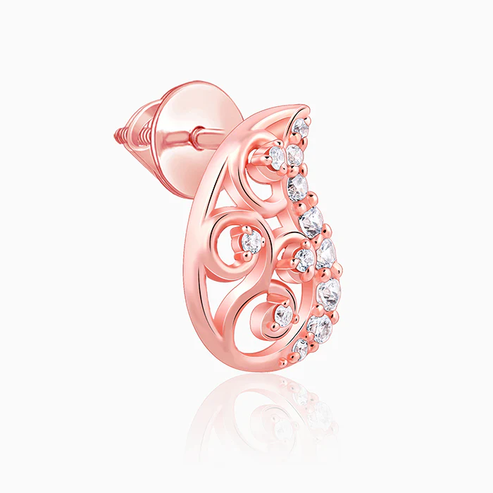 Rose Gold Mamidi Studs - Image 4