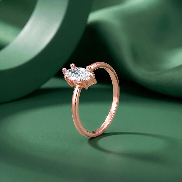 Rose Gold Marquise Shine Ring (Size 12) - Image 2