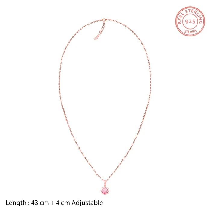Rose Gold May You Always Bloom Pendant With Link Chain - Image 5
