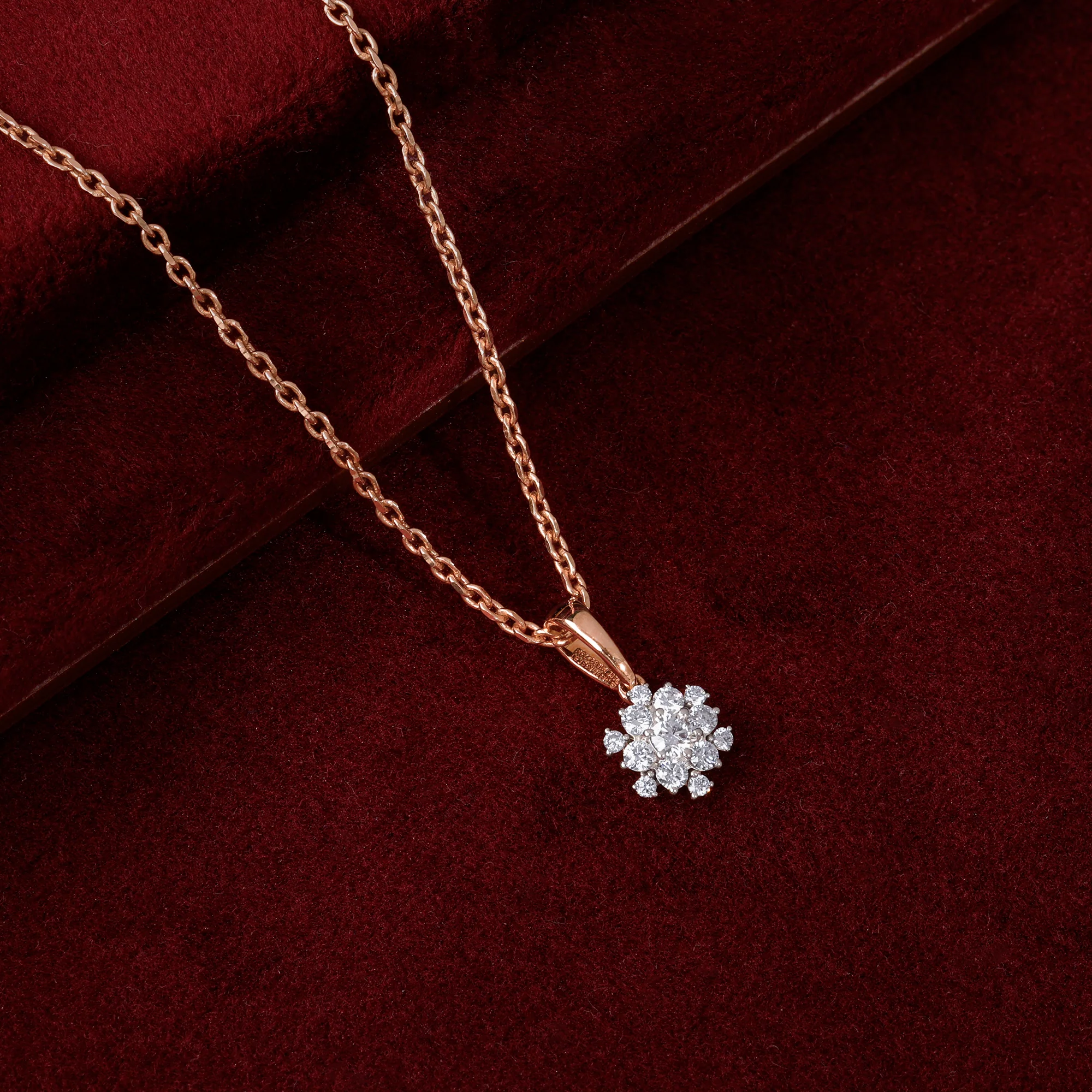 Rose Gold Mesmerising Snowflake Lab Grown Diamond Pendant - Image 2