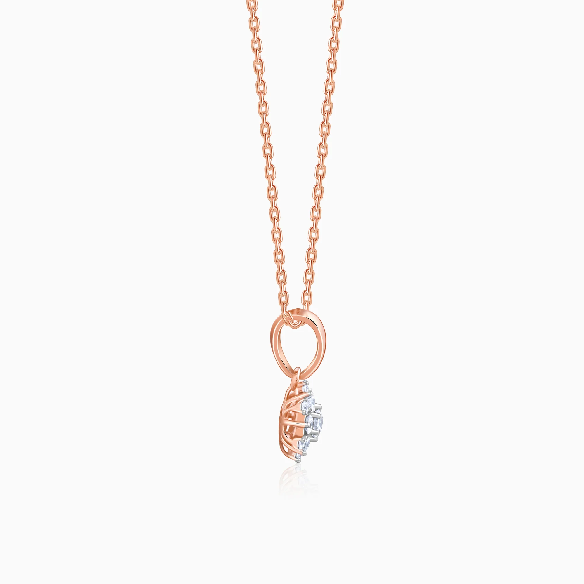 Rose Gold Mesmerising Snowflake Lab Grown Diamond Pendant - Image 5