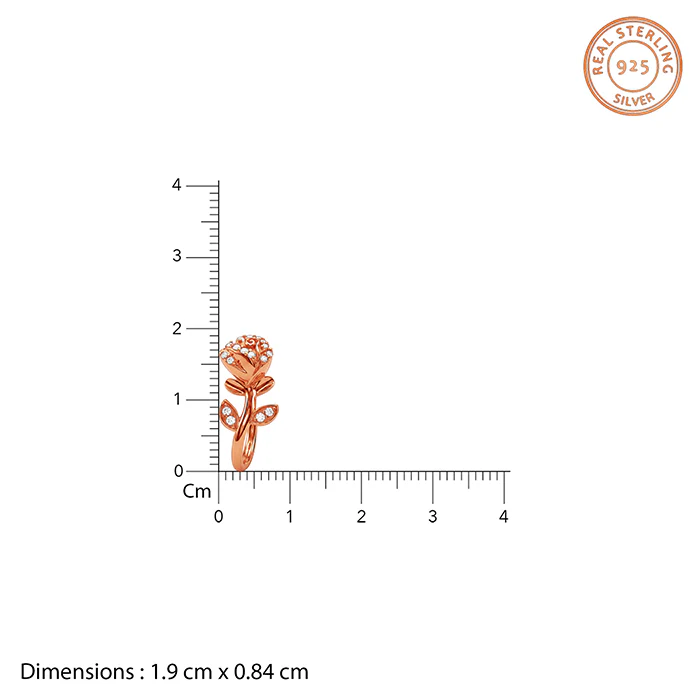 Rose Gold Mini Rosebud Earrings - Image 5