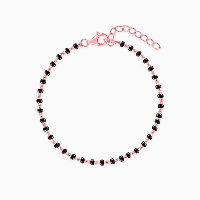 Rose Gold Minimal Nazar Kids Bracelet (2 - 8 Years)