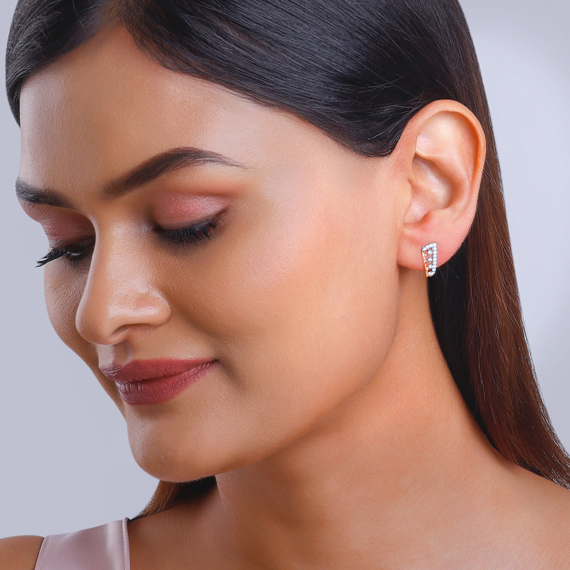 Rose Gold Miracle Diamond Earrings - Image 3