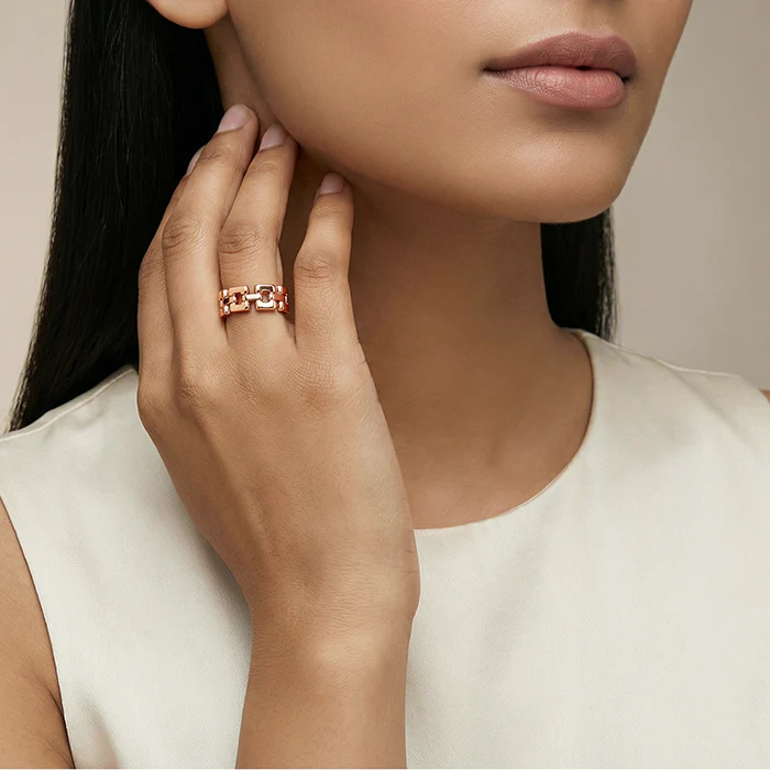 Rose Gold Modish Ring (Size 10) - Image 3