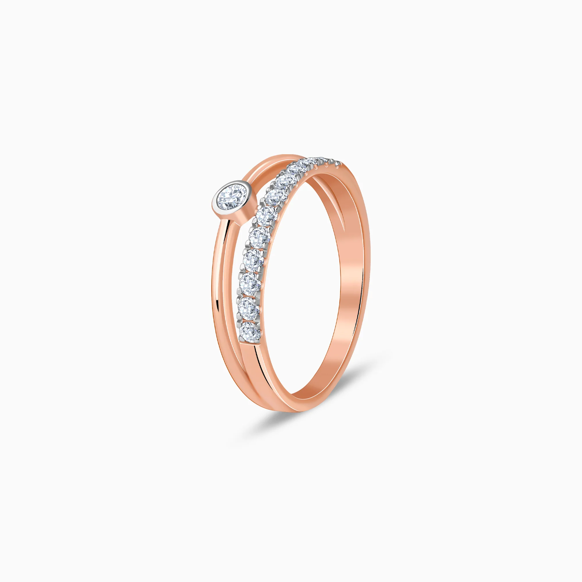 Rose Gold Moonloop Lab Grown Diamond Ring - Image 4