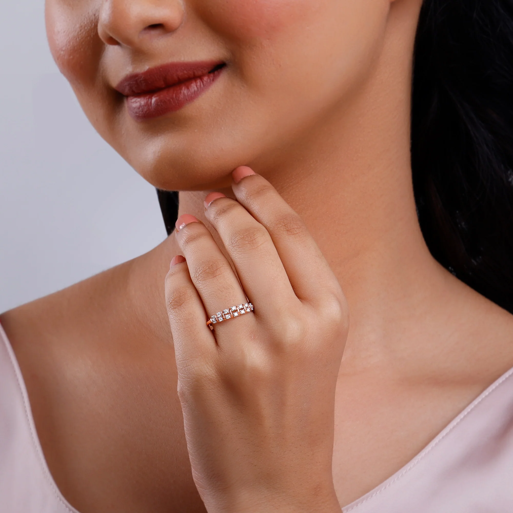 Rose Gold Mystical Celine Lab Grown Diamond Ring - Image 3