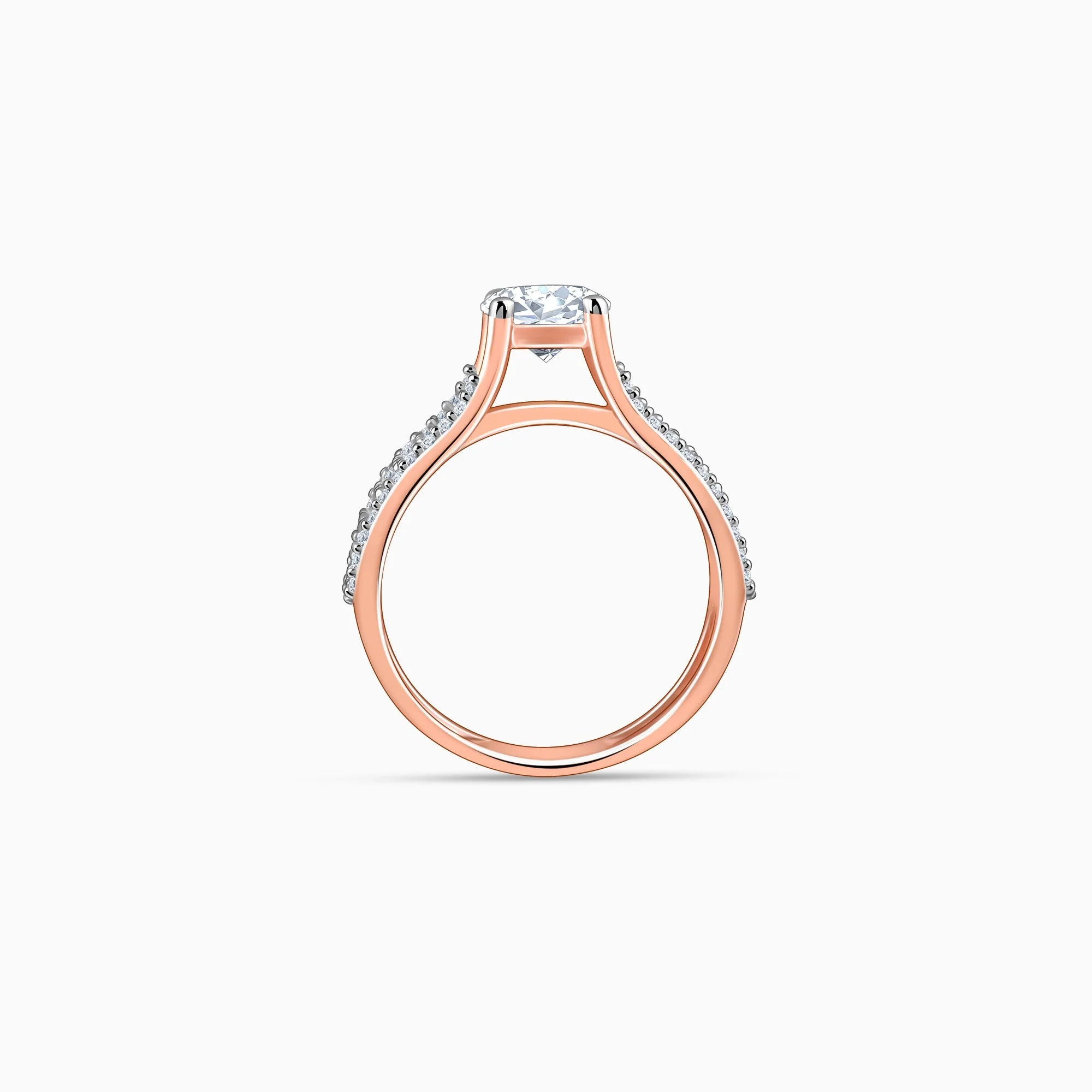 Rose Gold Narvi Solitaire Lab Grown Diamond Ring - Image 5