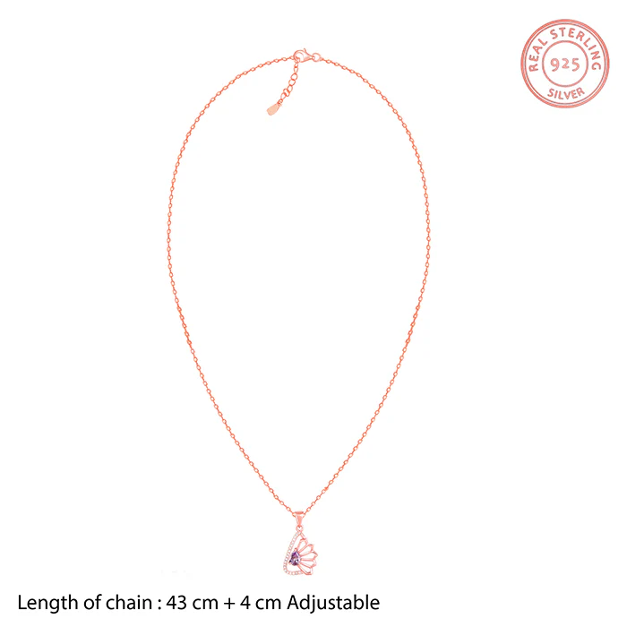 Rose Gold Notre Dame Pendant With Link Chain - Image 6