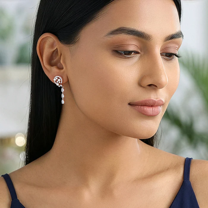 Rose Gold Ophelia Earrings - Image 2