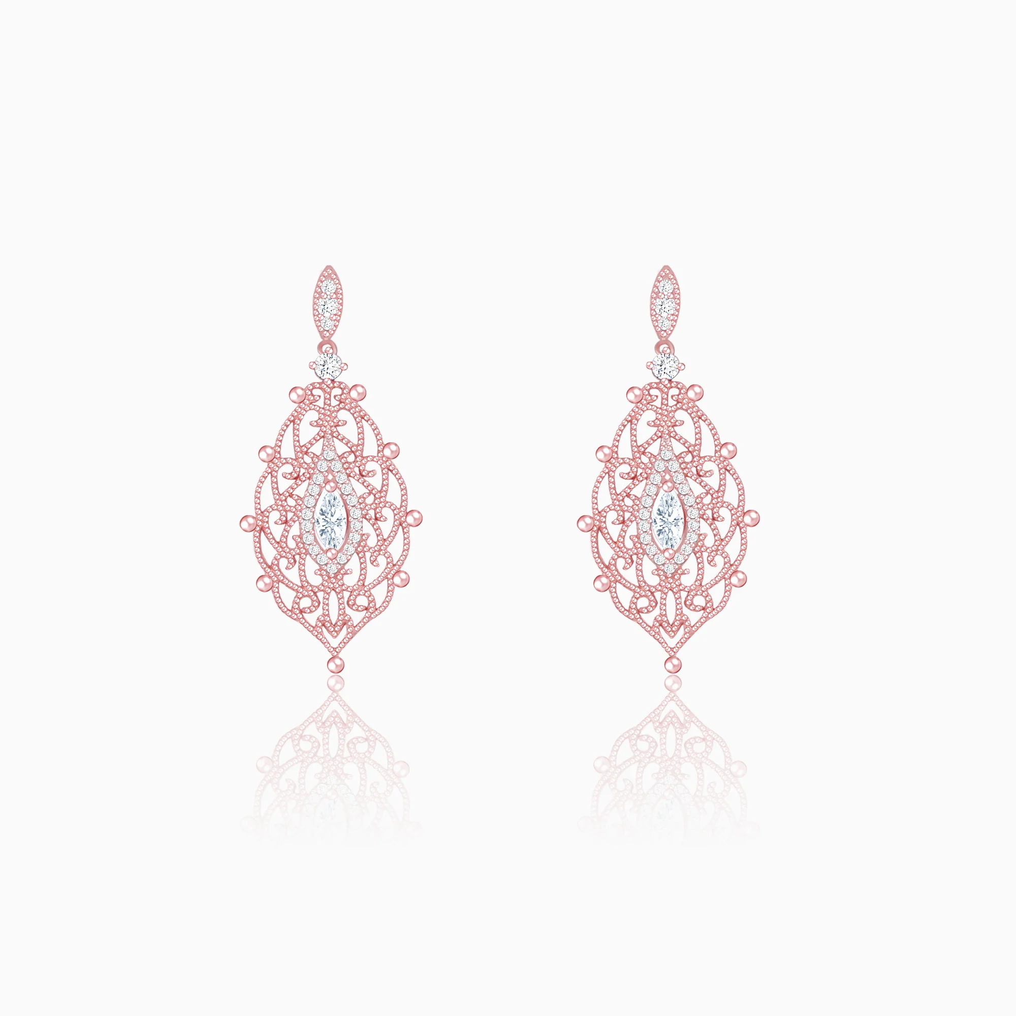 Rose Gold Opulent Desire Earrings