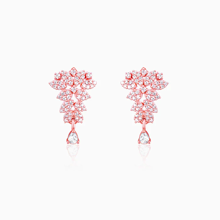 Rose Gold Party Wear Earrings