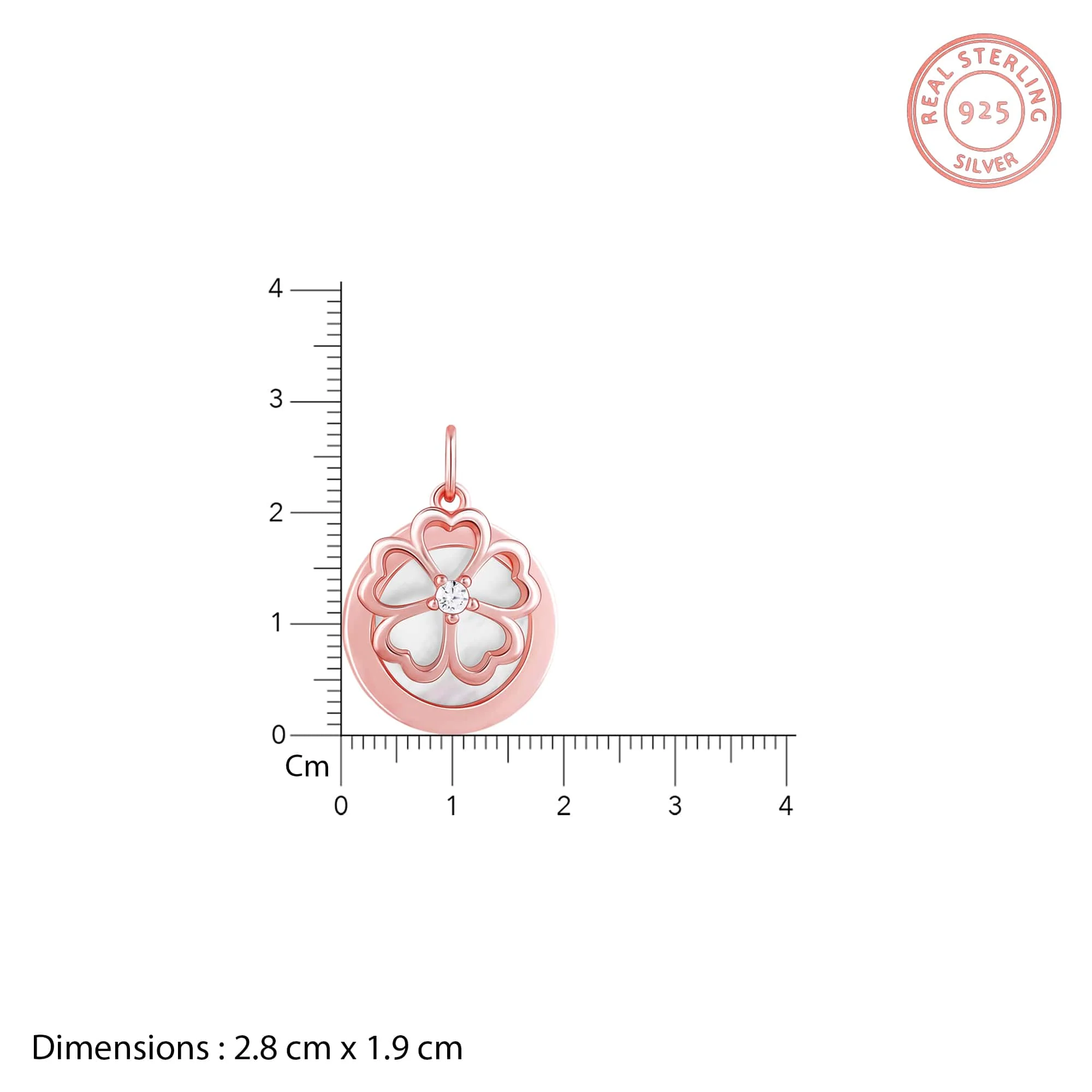 Rose Gold Pea Flower Pendant with Link Chain - Image 6