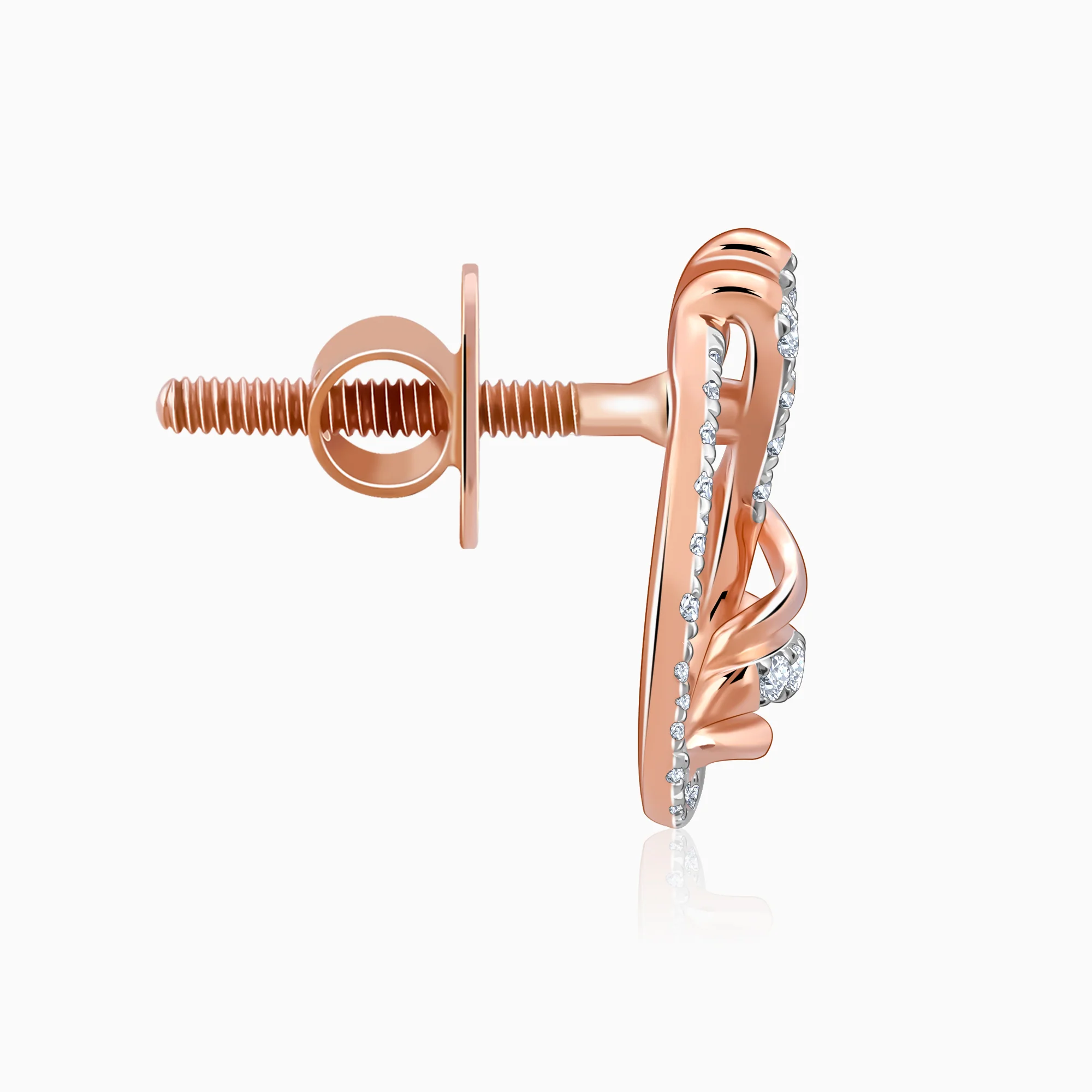 Rose Gold Pear Lab Grown Diamond Studs - Image 5