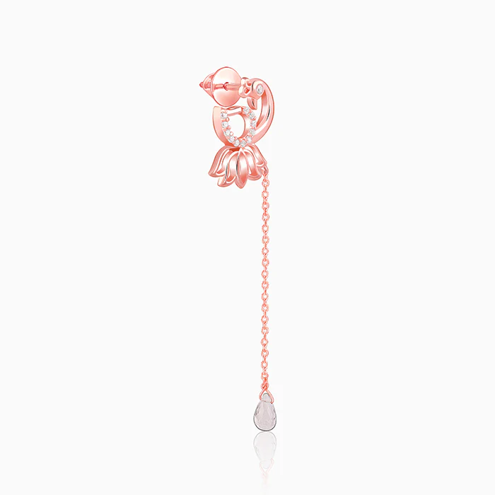 Rose Gold Morni Shine Drop Earrings - Image 4