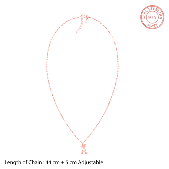 Rose Gold Personalised Crown Initial Pendant - Image 5