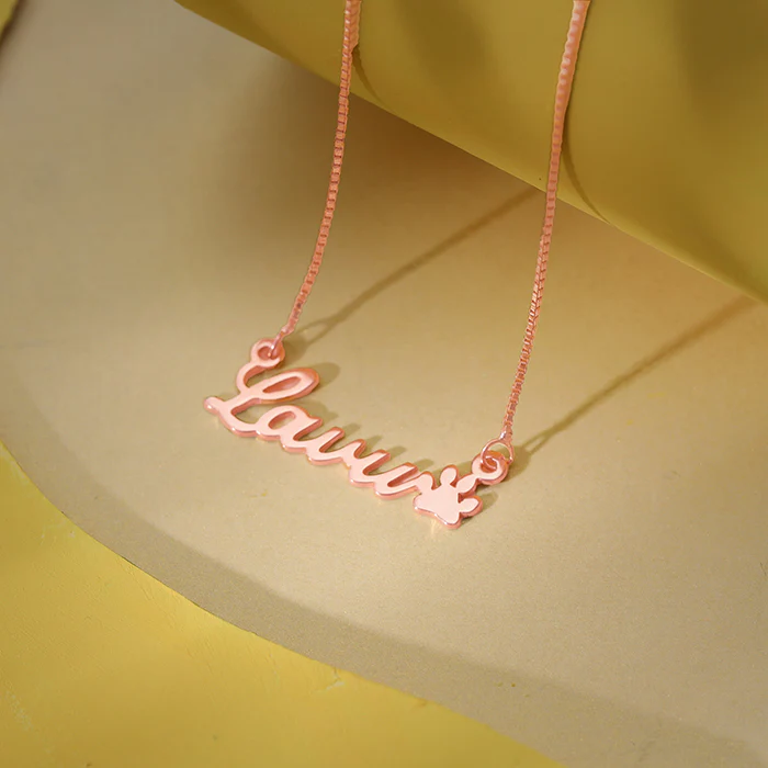 Rose Gold Personalised Dog Lover Necklace - Image 2