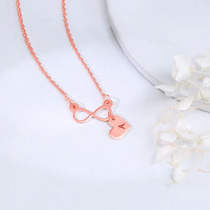 Rose Gold Personalised Endless Echo Necklace - Image 2