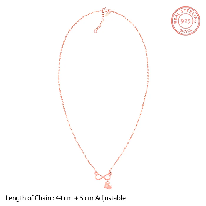 Rose Gold Personalised Endless Echo Necklace - Image 5