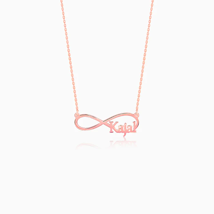 Rose Gold Personalised Infinity Name Necklace