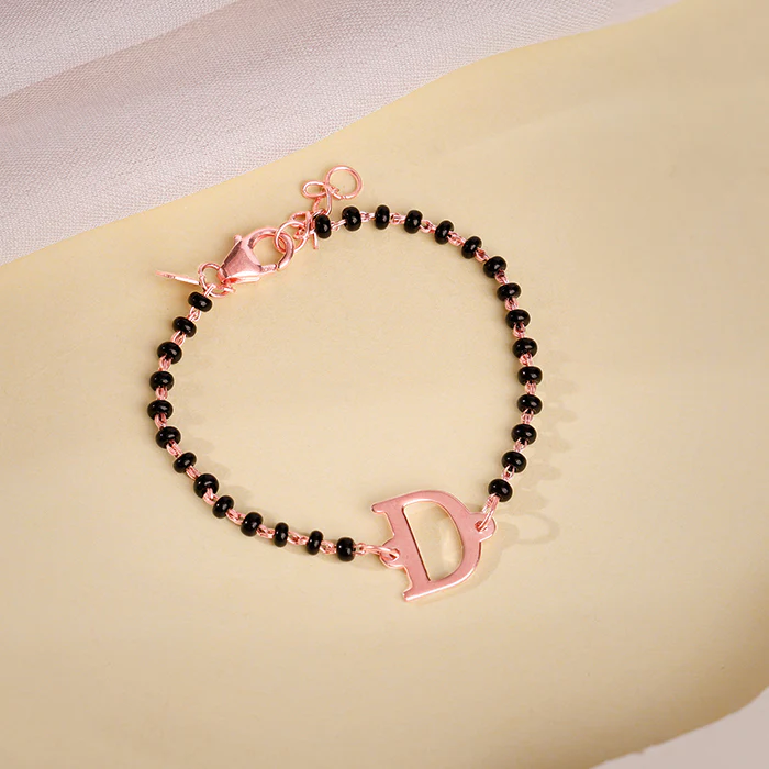 Rose Gold Personalised Initial Nazariya Kids Bracelet (0 - 2 Years) - Image 2