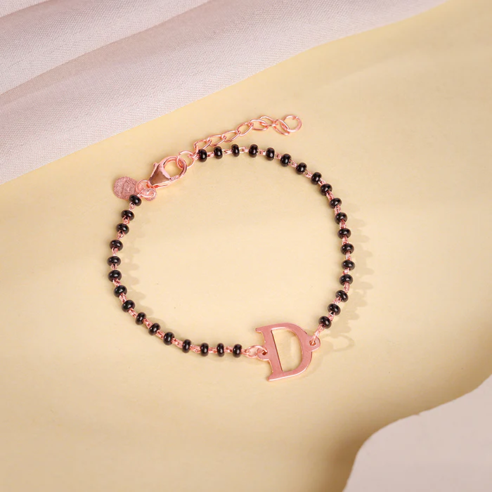 Rose Gold Personalised Initial Nazariya Kids Bracelet (2 - 8 Years) - Image 2