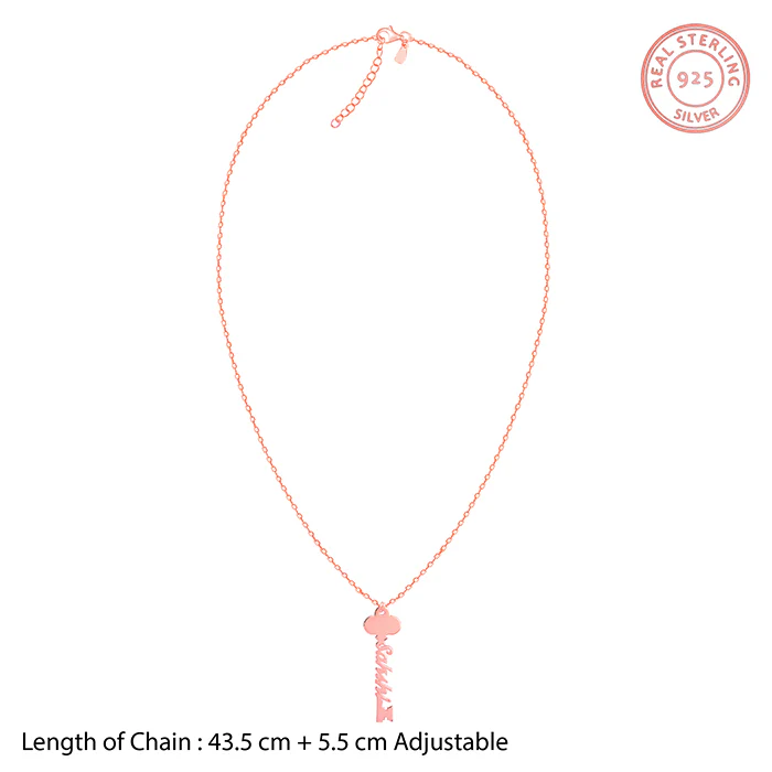 Rose Gold Personalised Key Pendant - Image 5