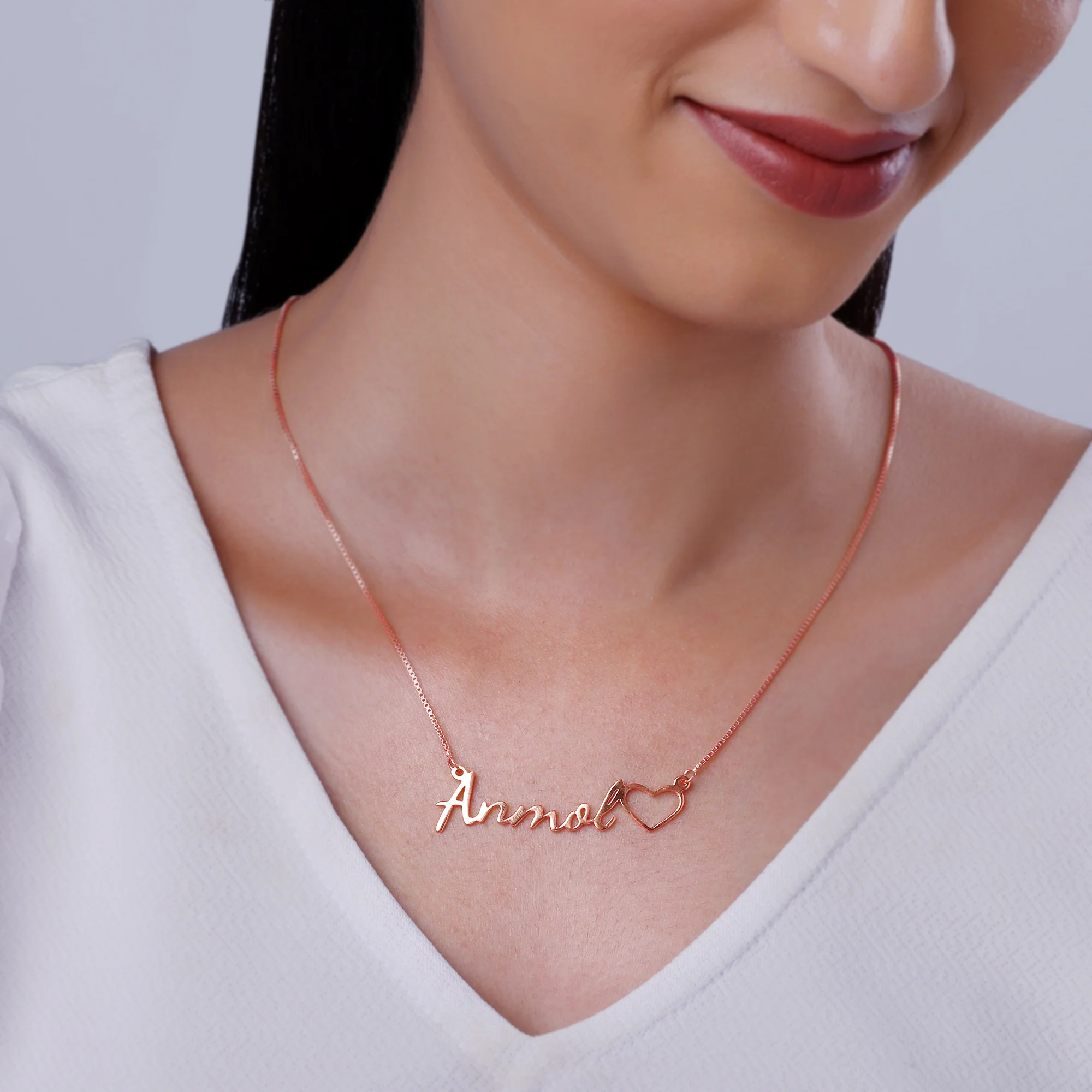 Rose Gold Personalised Life Partner Pendant - Image 4