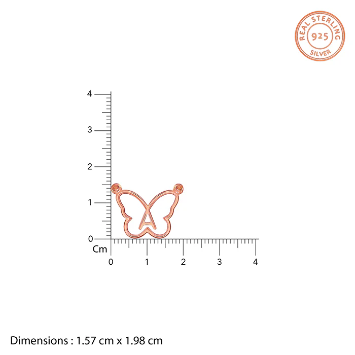 Rose Gold Personalised Like a Butterfly Necklace - Image 5