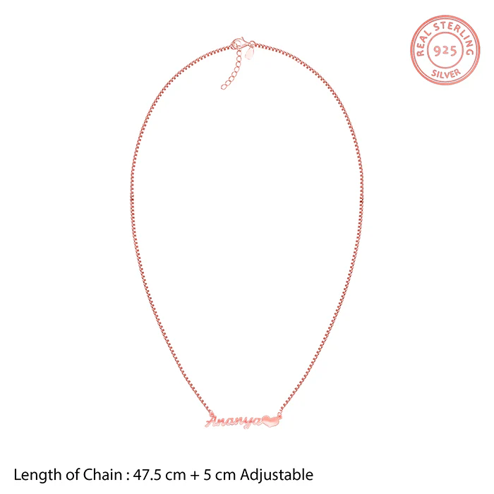 Rose Gold Personalised Love Pendant - Image 6