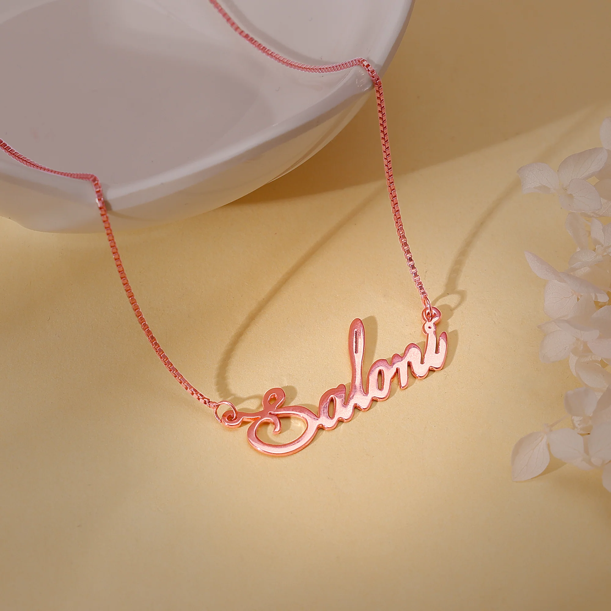 Rose Gold Personalised Eternal Necklace - Image 2