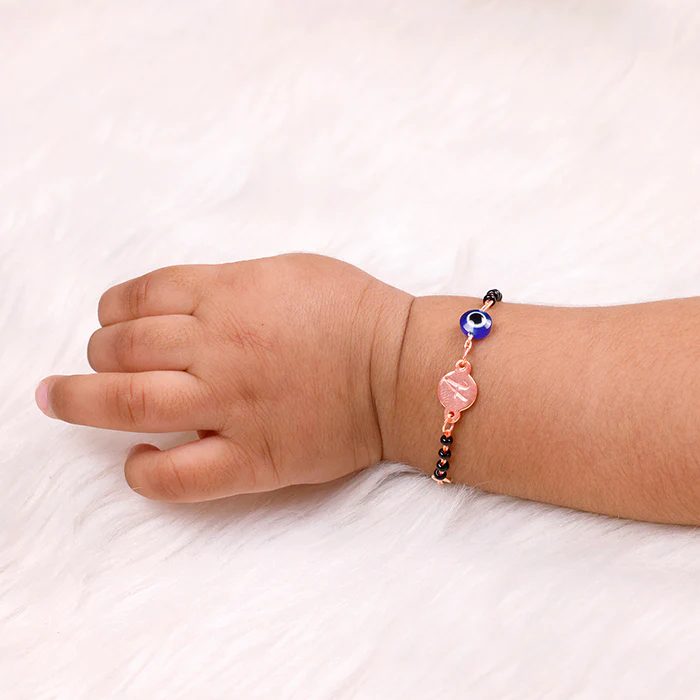 Rose Gold Personalised Nazariya Kids Bracelet (0 - 2 Years) - Image 3