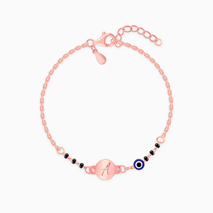 Rose Gold Personalised Nazariya Kids Bracelet (2 - 8 Years)