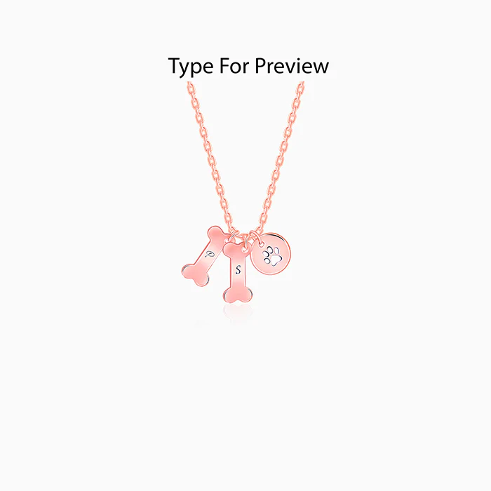 Rose Gold Personalised Pet Lover Necklace - Image 2