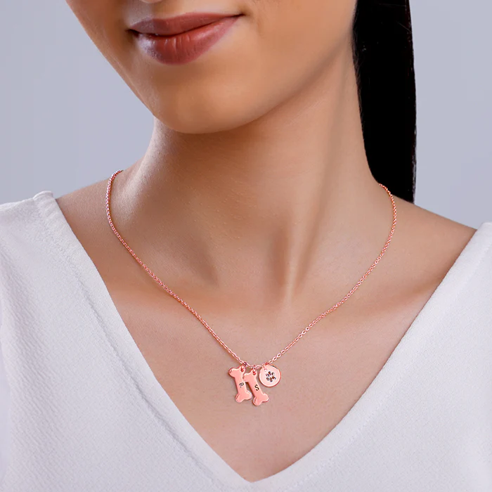 Rose Gold Personalised Pet Lover Necklace - Image 4