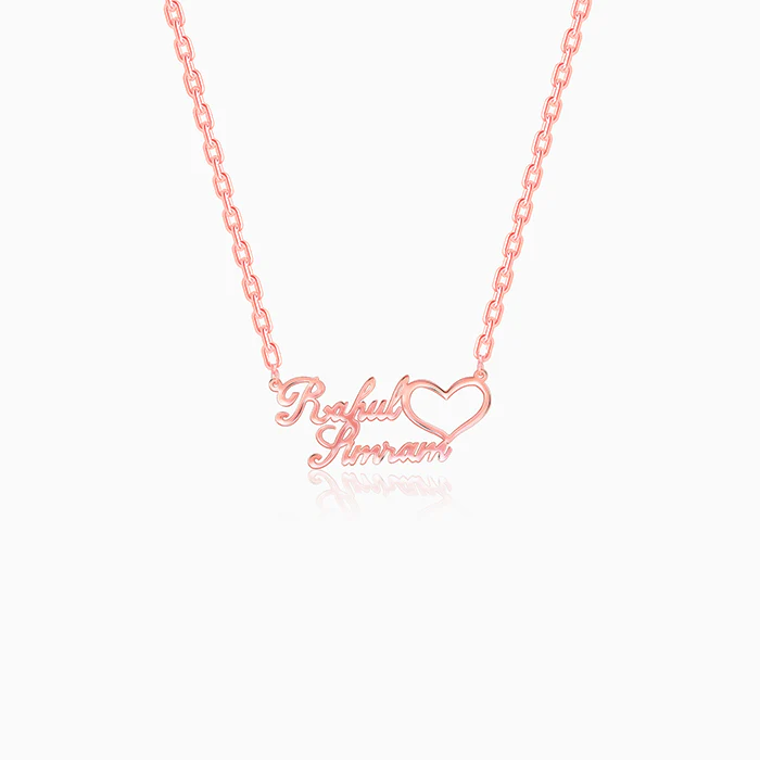 Rose Gold Personalised Precious Sweetheart Pendant