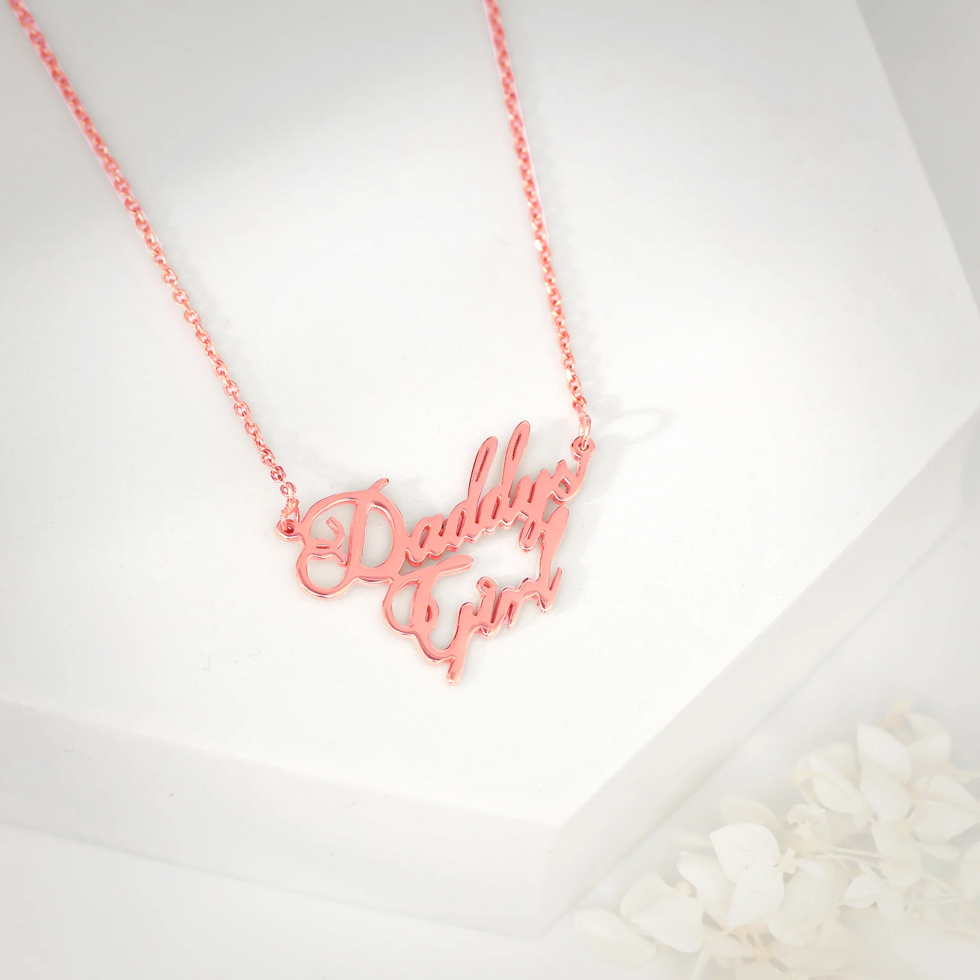 Rose Gold Personalised Perfect Match Pendant - Image 4