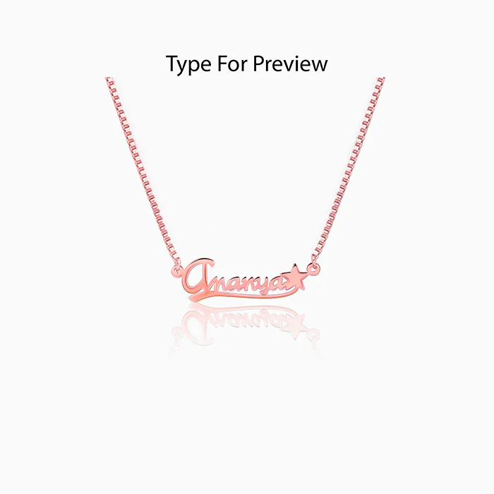 Rose Gold Personalised Star Necklace - Image 2