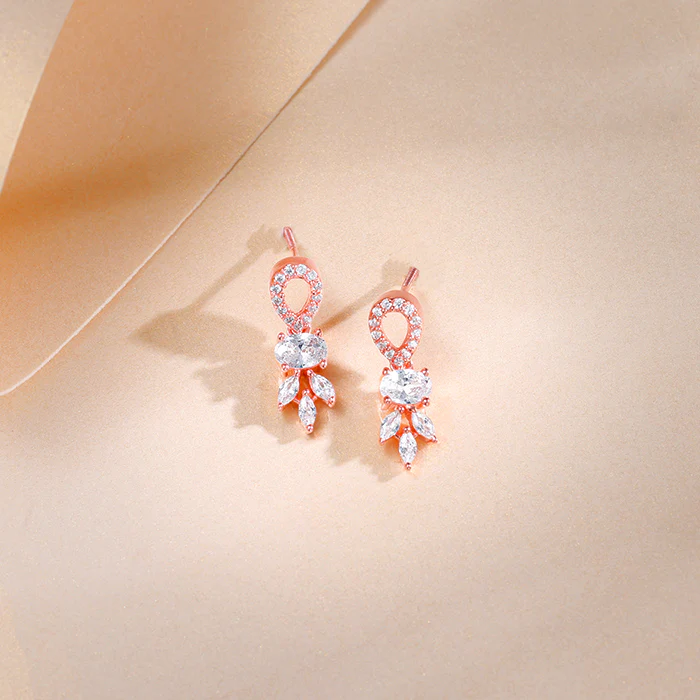 Rose Gold Petalo Earrings - Image 2