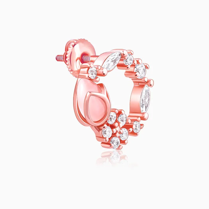 Rose Gold Drop Wreath Studs - Image 4