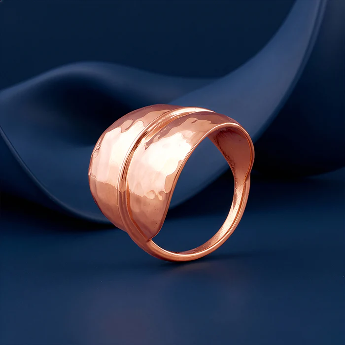 Rose Gold Plain Cocktail Ring (Size 12) - Image 2